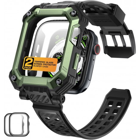 เคส พร้อมสาย และฟิล์มกระจก SUPCASE UB Pro สำหรับ Apple Watch 9 / 8 / 7 / SE 3 / 44 / 45 mm